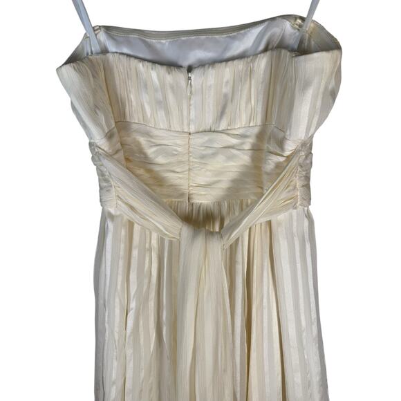 BCBGMAXAZRIA Off-White Strapless Silk Evening Gown Dress Size 8 - Picture 8 of 11